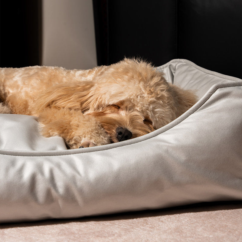 Modern Minimalist Synthetic Fabric Sponge Rectangular Pet Bed Dog Bed With Waterproof &amp; Removable Cover For Living Room