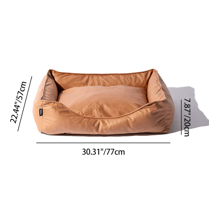 Modern Minimalist Synthetic Fabric Sponge Rectangular Pet Bed Dog Bed With Waterproof &amp; Removable Cover For Living Room