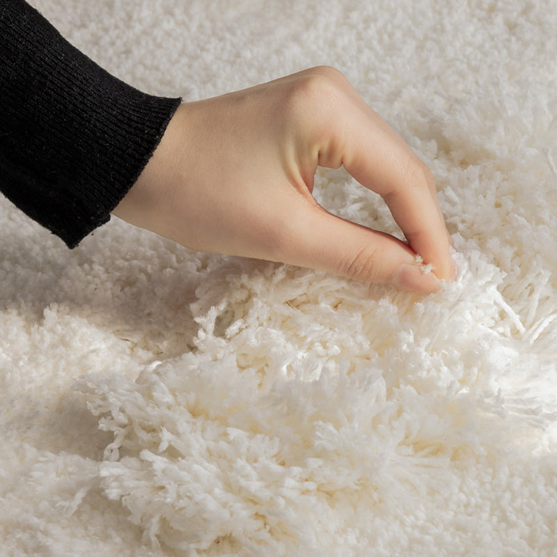 Contemporary Nordic Cotton Linen &amp; Polyester Irregular Round Area Rug Non-Slip Plush Carpet For Living Room &amp; Bedroom