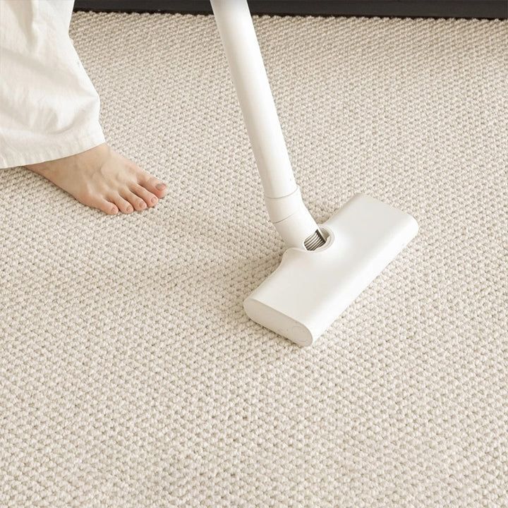 Modern Minimalist Wool Cotton Fabric Blend Rectangular Area Rug Non-Slip Durable Carpet For Living Room &amp; Bedroom
