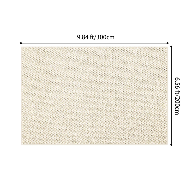 Modern Minimalist Wool Cotton Fabric Blend Rectangular Area Rug Non-Slip Durable Carpet For Living Room &amp; Bedroom