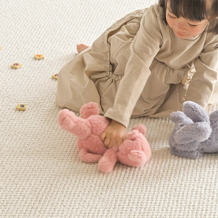 Modern Minimalist Wool Cotton Fabric Blend Rectangular Area Rug Non-Slip Durable Carpet For Living Room &amp; Bedroom