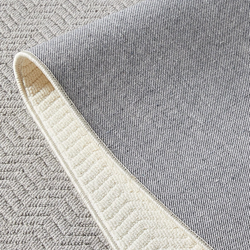 Moderner strukturierter Teppich aus Woll-, Baumwoll-Leinen-Mischung und Nylon im skandinavischen Stil für Wohnzimmer &amp; Schlafzimmer, rutschfester Plüschteppich 