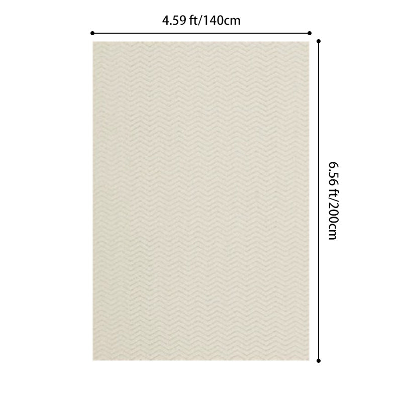 Moderner strukturierter Teppich aus Woll-, Baumwoll-Leinen-Mischung und Nylon im skandinavischen Stil für Wohnzimmer &amp; Schlafzimmer, rutschfester Plüschteppich 
