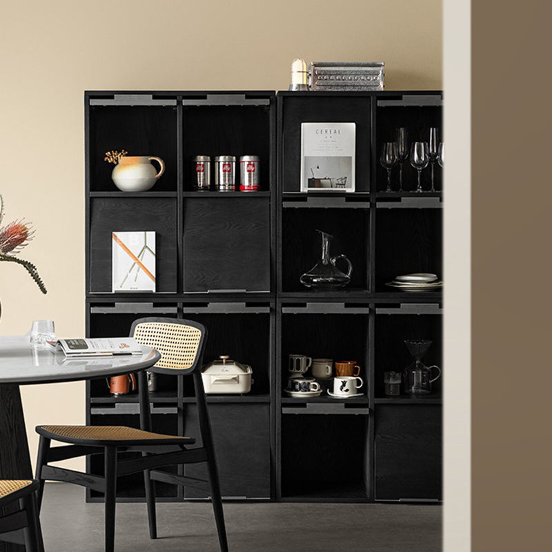 Modern Minimalist Flip-Up Door Storage Cabinet - Multi-Layer Solid Wood, Floor-Standing Organizer For Living Room