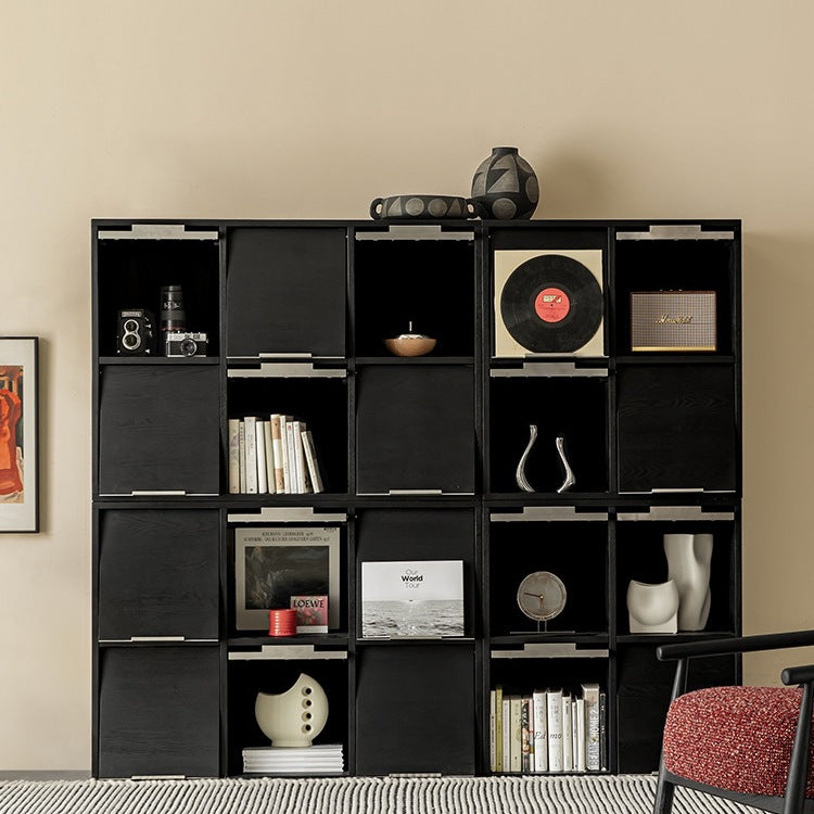 Modern Minimalist Flip-Up Door Storage Cabinet - Multi-Layer Solid Wood, Floor-Standing Organizer For Living Room