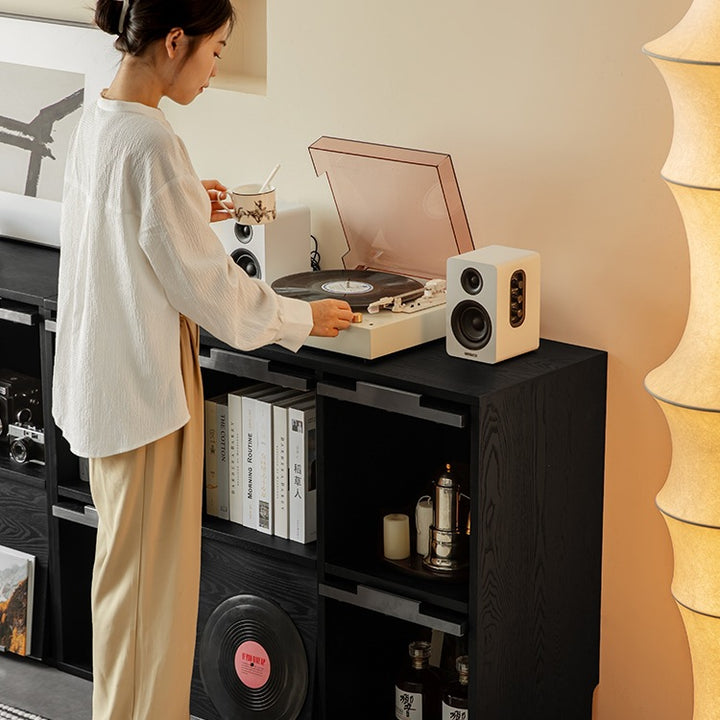 Modern Minimalist Flip-Up Door Storage Cabinet - Multi-Layer Solid Wood, Floor-Standing Organizer For Living Room