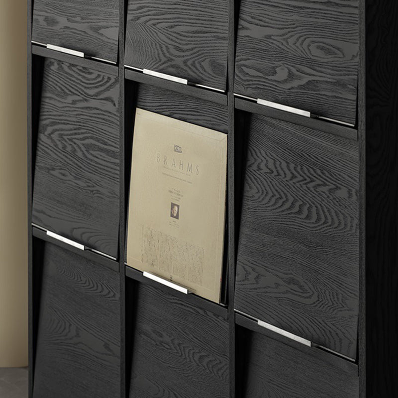 Modern Minimalist Flip-Up Door Storage Cabinet - Multi-Layer Solid Wood, Floor-Standing Organizer For Living Room