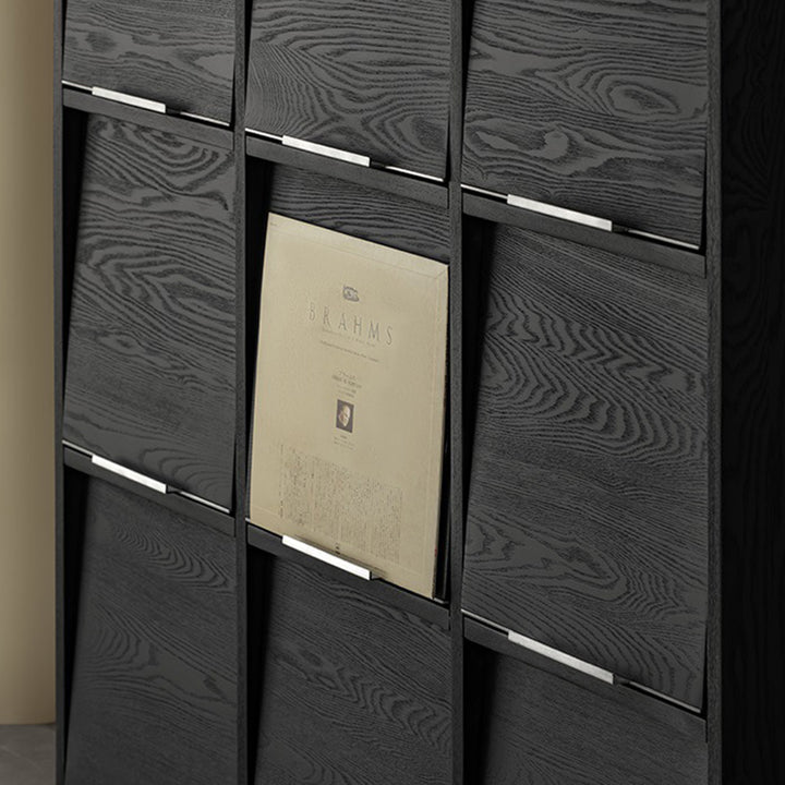 Modern Minimalist Flip-Up Door Storage Cabinet - Multi-Layer Solid Wood, Floor-Standing Organizer For Living Room