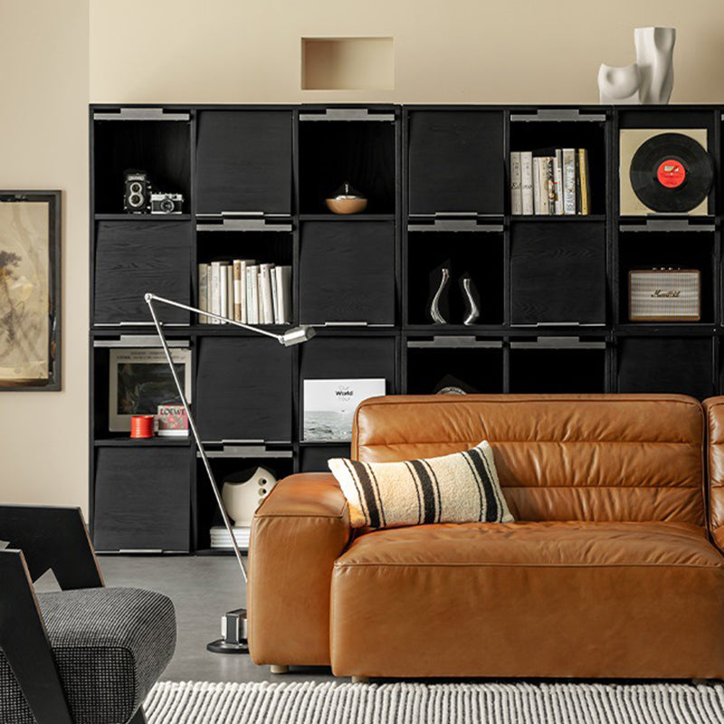 Modern Minimalist Flip-Up Door Storage Cabinet - Multi-Layer Solid Wood, Floor-Standing Organizer For Living Room