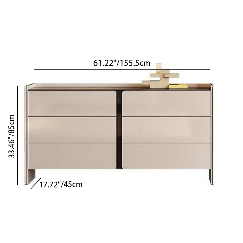 Modern Minimalist Storage Cabinet With Drawers - E1 Eco-friendly MDF Sideboard For Living Room &amp; Bedroom