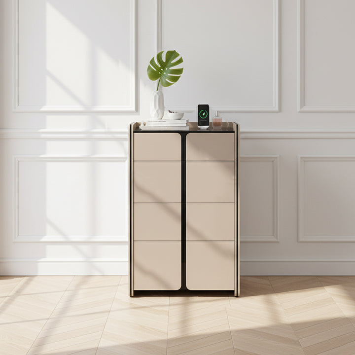 Modern Minimalist Storage Cabinet With Drawers - E1 Eco-friendly MDF Sideboard For Living Room &amp; Bedroom