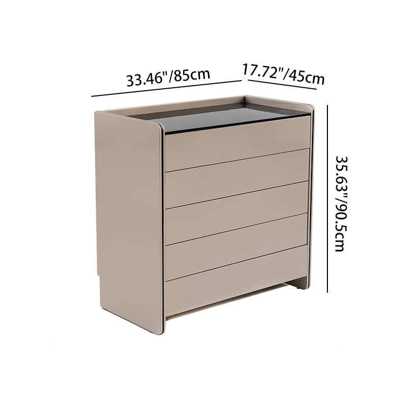 Modern Minimalist Storage Cabinet With Drawers - E1 Eco-friendly MDF Sideboard For Living Room &amp; Bedroom