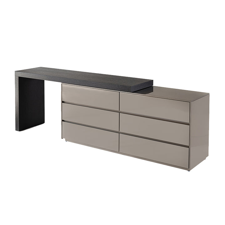 Modern Minimalist E1 MDF Makeup Vanity With 3/6-Drawer Storage Cabinet For Bedroom