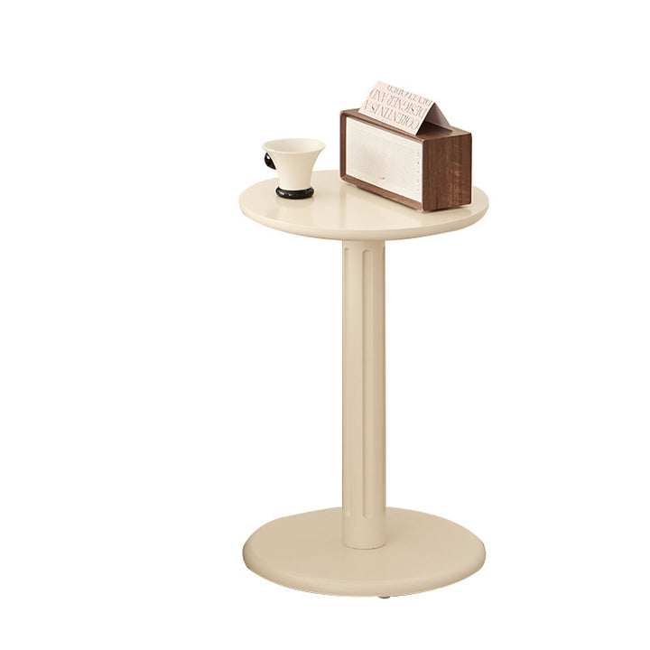 Modern Minimalist Solid Wood Round Movable Side Table For Living Room &amp; Bedroom