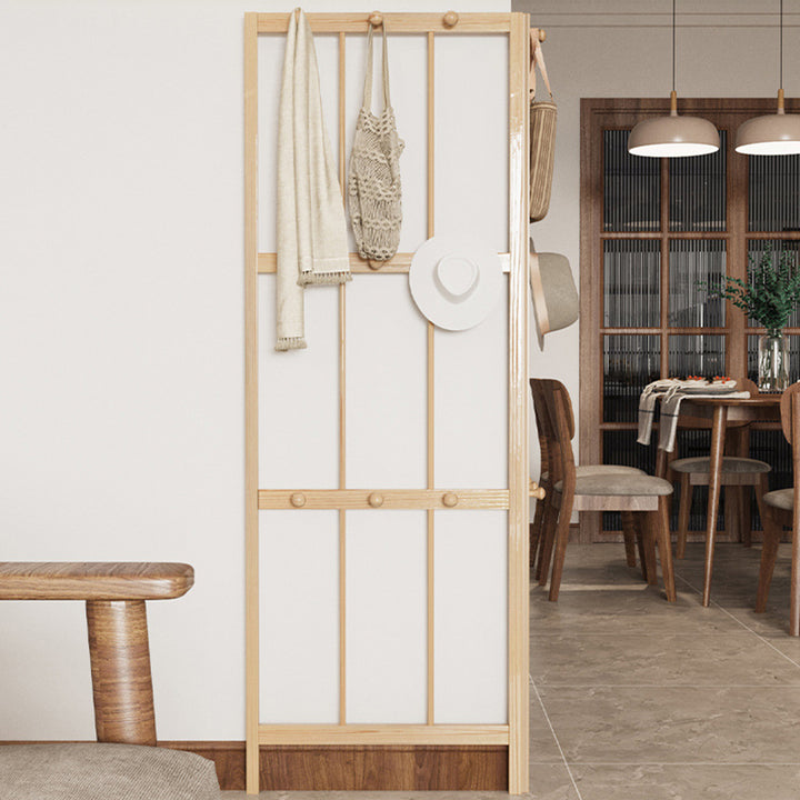 Modern Minimalist Pine Rectangular Floor Coat Rack - Hall Tree With 9/18 Hooks For Bedroom