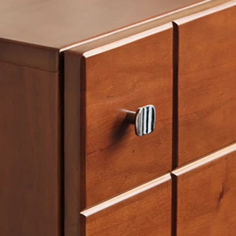 Gabinete de almacenamiento rectangular contemporáneo retro de madera maciza y contrachapado con 1 cajón y 1 gabinete para sala de estar 
