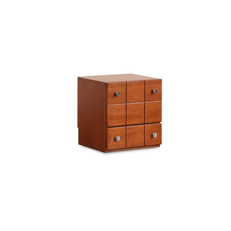 Gabinete de almacenamiento rectangular contemporáneo retro de madera maciza y contrachapado con 1 cajón y 1 gabinete para sala de estar 