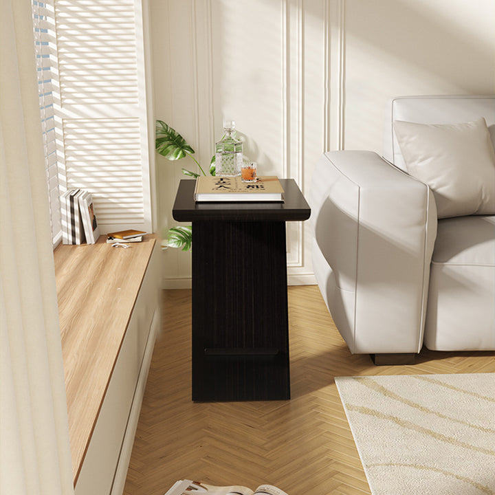 Modern Minimalist Solid Wood Rectangular Z-Shaped Side Table For Living Room