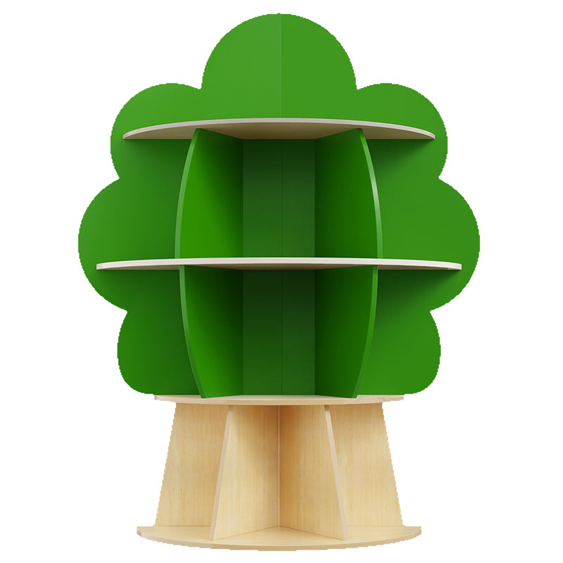 Contemporary Creative Plywood Tree-Shaped Kids Storage Shelf 4-Tier 10-Cubby For Bedroom &amp; Living Room
