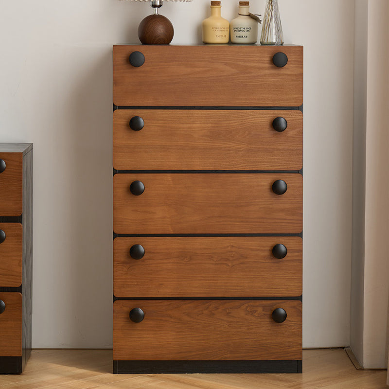 Modern Minimalist Solid Wood &amp; Plywood Storage Cabinet With 4 Drawers, Large Drawer Dresser For Living Room
