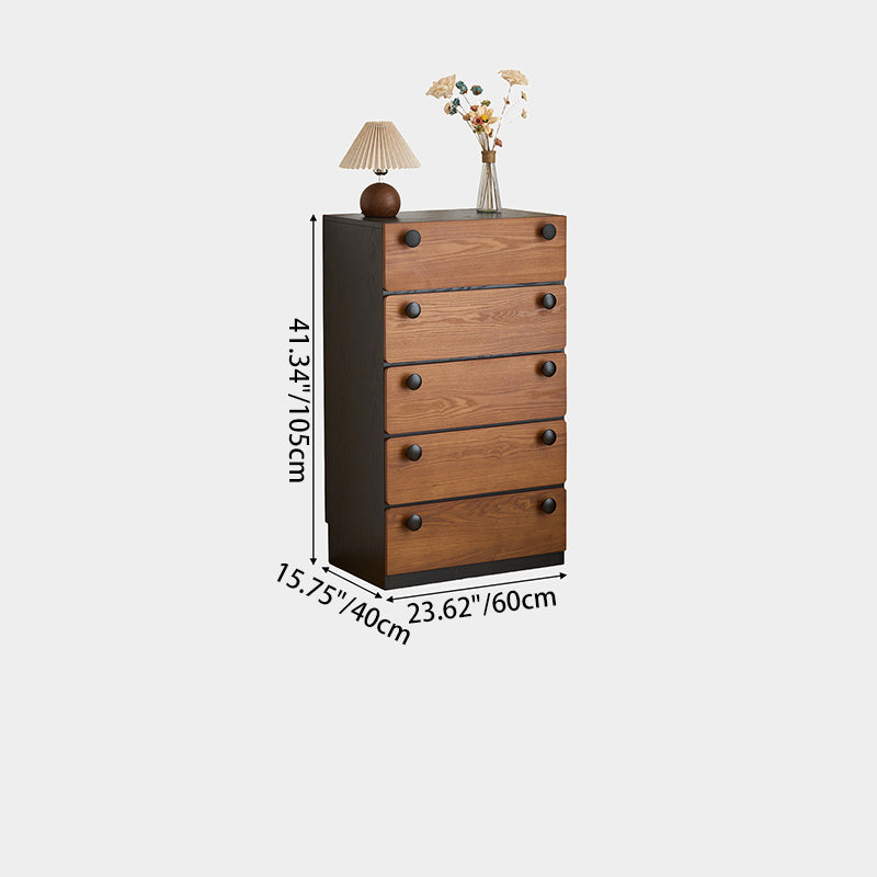 Modern Minimalist Solid Wood &amp; Plywood Storage Cabinet With 4 Drawers, Large Drawer Dresser For Living Room