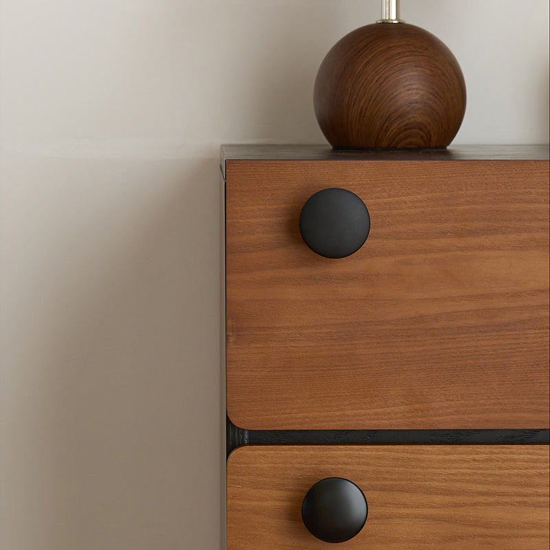 Modern Minimalist Solid Wood &amp; Plywood Storage Cabinet With 4 Drawers, Large Drawer Dresser For Living Room