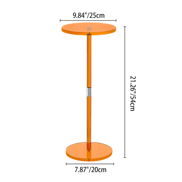 Modern Minimalist Acrylic Round Side Table For Living Room &amp; Bedroom &amp; Bathroom