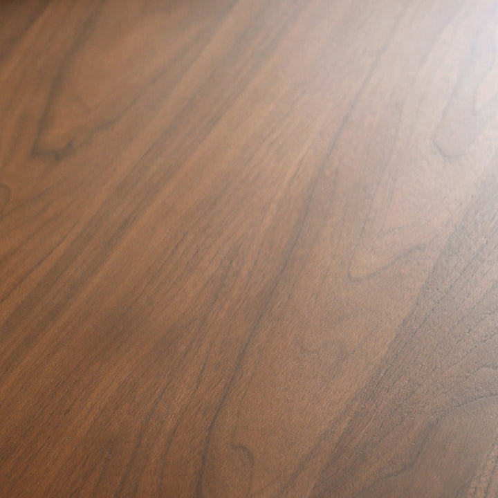 Mesa de comedor rectangular nórdica contemporánea de nogal macizo y madera contrachapada, con carpintería de precisión y ensamblaje de espiga y mortaja, para una durabilidad prolongada, para 4-8 plazas 