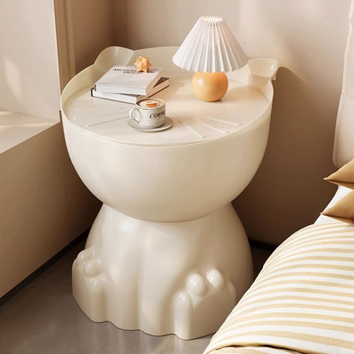 Table d'appoint PP au design contemporain de chat créatif avec rangement caché pour salon et chambre 