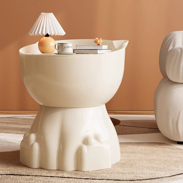 Table d'appoint PP au design contemporain de chat créatif avec rangement caché pour salon et chambre 