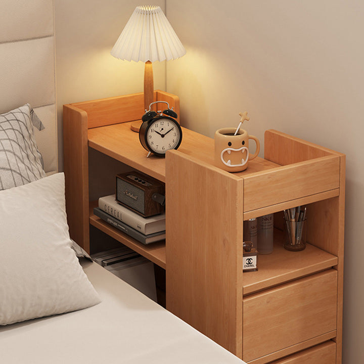 Moderner minimalistischer MDF-Rechteckiger mobiler Beistelltischwagen mit 2 Schubladen &amp; 3 Ebenen für Wohnzimmer, Schlafzimmer, Home Office 