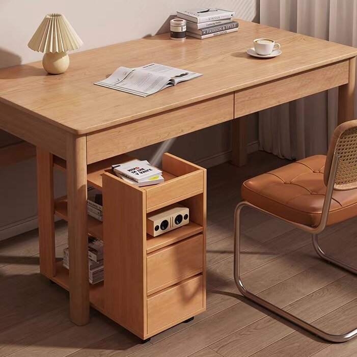 Moderner minimalistischer MDF-Rechteckiger mobiler Beistelltischwagen mit 2 Schubladen &amp; 3 Ebenen für Wohnzimmer, Schlafzimmer, Home Office 