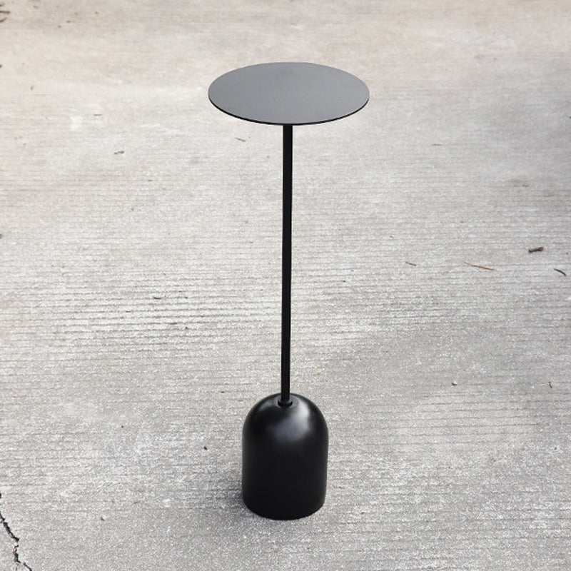 Table d’appoint ronde moderne minimaliste en fer et béton pour salon 