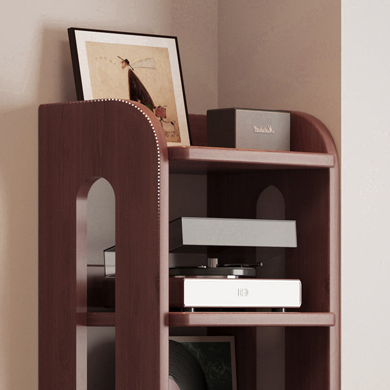 Moderner minimalistischer rechteckiger Aufbewahrungsregal aus Massivholz mit 6-stufigem Design für Wohnzimmer und Homeoffice 