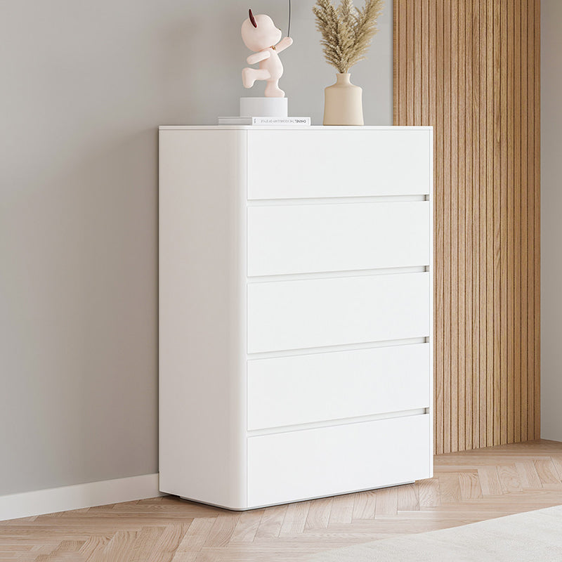 Armoire de rangement en contreplaqué et bois massif au design minimaliste moderne, rectangle arrondi, avec 5 tiroirs pour le salon et la chambre 