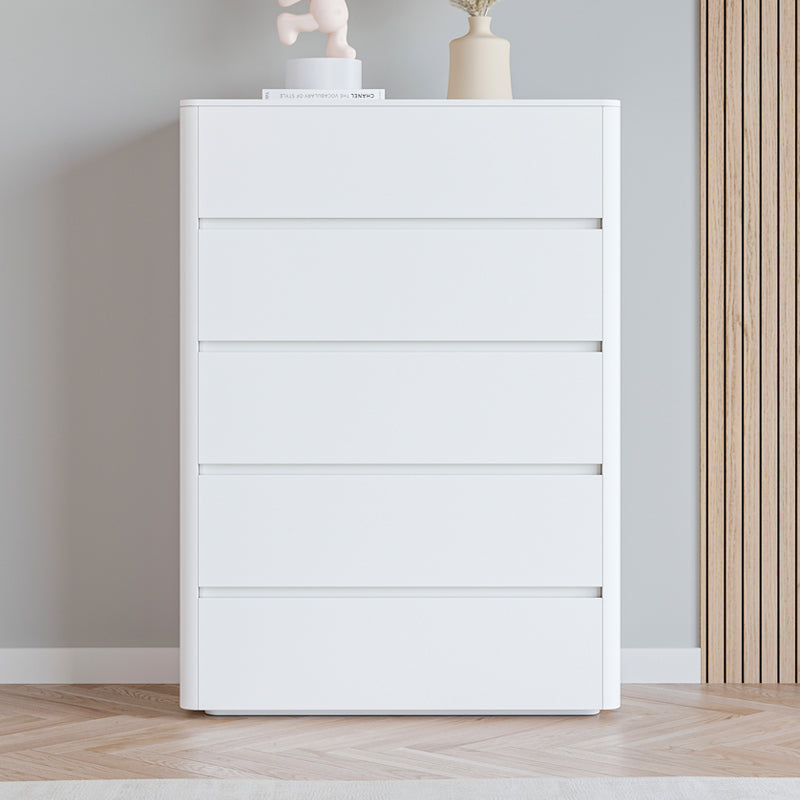 Armoire de rangement en contreplaqué et bois massif au design minimaliste moderne, rectangle arrondi, avec 5 tiroirs pour le salon et la chambre 