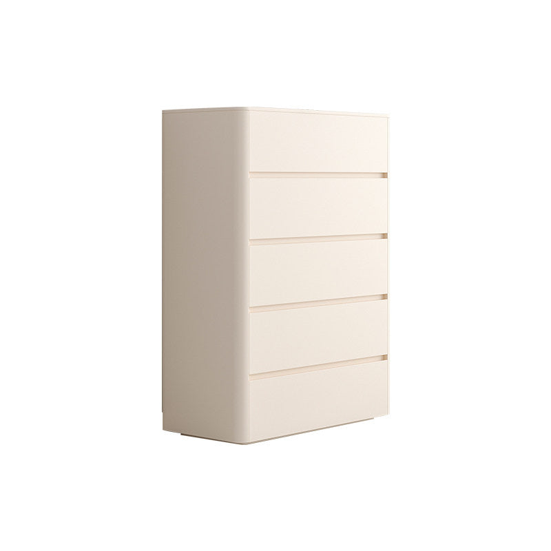 Armoire de rangement en contreplaqué et bois massif au design minimaliste moderne, rectangle arrondi, avec 5 tiroirs pour le salon et la chambre 