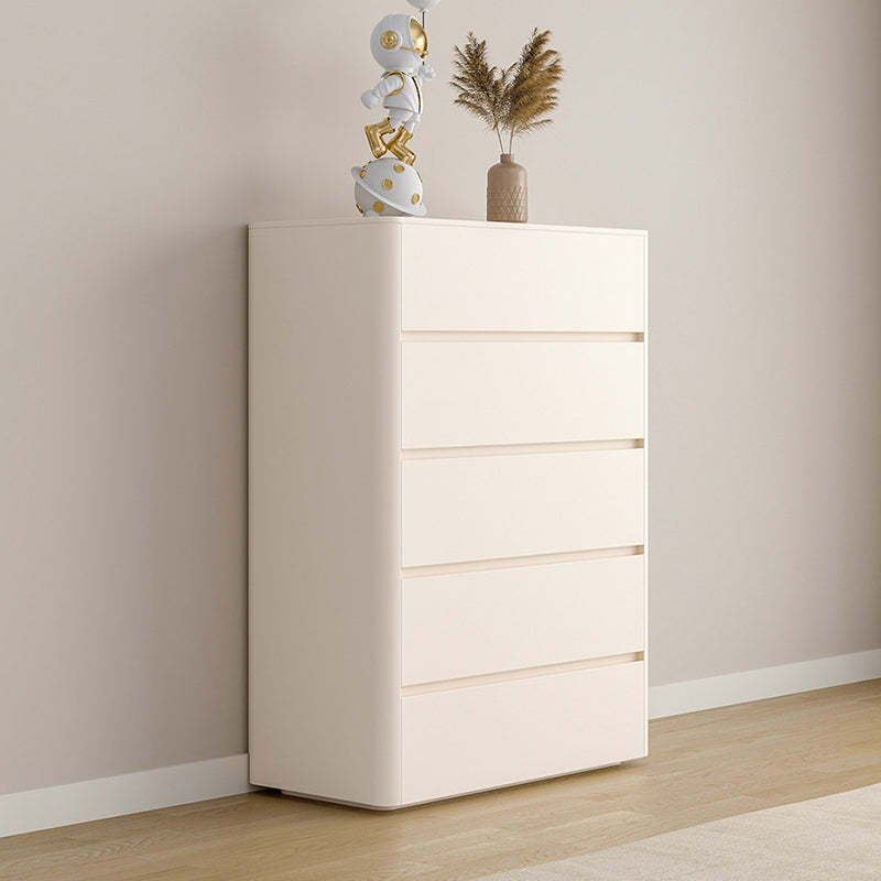 Armoire de rangement en contreplaqué et bois massif au design minimaliste moderne, rectangle arrondi, avec 5 tiroirs pour le salon et la chambre 