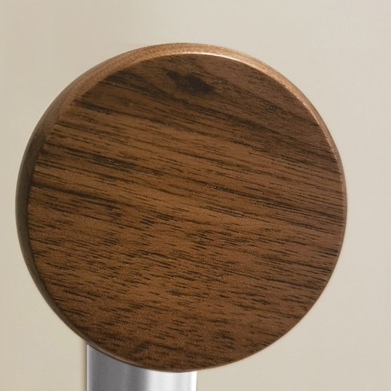 Arbre d’entrée autoportant en forme de U, contemporain et créatif, en bois massif, béton et acier inoxydable, avec plusieurs crochets pour chambre à coucher 