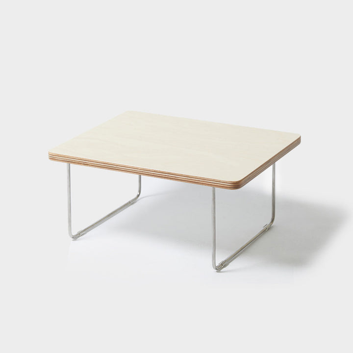 Table basse rectangulaire pliante moderne minimaliste en bois d’ingénierie, acier inoxydable et hêtre pour salon et chambre à coucher 
