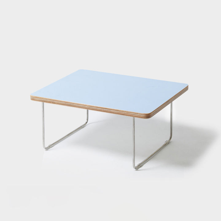 Table basse rectangulaire pliante moderne minimaliste en bois d’ingénierie, acier inoxydable et hêtre pour salon et chambre à coucher 