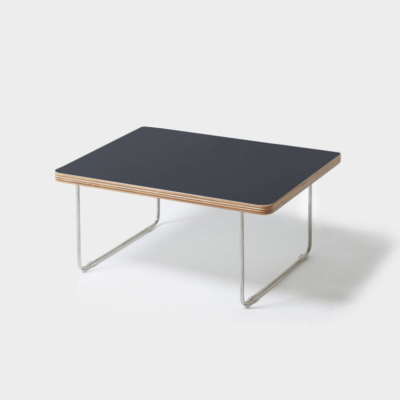Table basse rectangulaire pliante moderne minimaliste en bois d’ingénierie, acier inoxydable et hêtre pour salon et chambre à coucher 