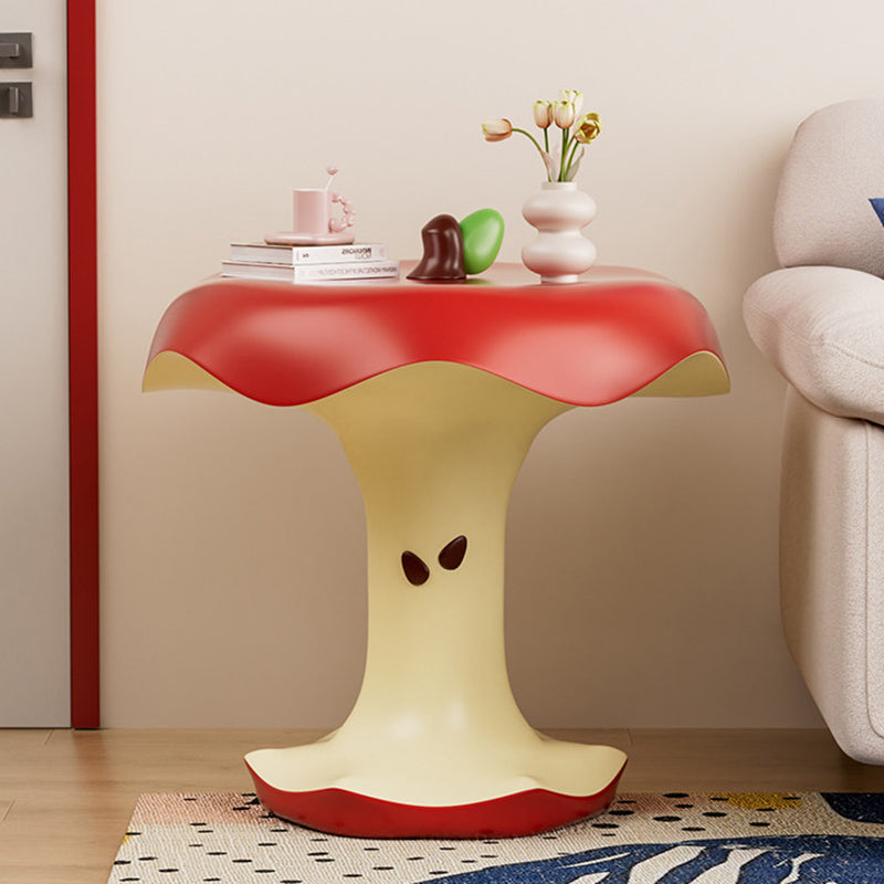 Contemporary Creative Resin Bitten Apple Decorative Happiness Side Table For Living Room