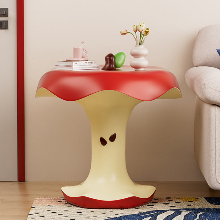 Contemporary Creative Resin Bitten Apple Decorative Happiness Side Table For Living Room