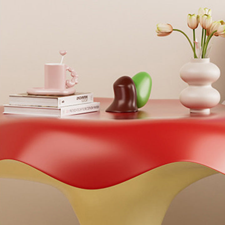 Contemporary Creative Resin Bitten Apple Decorative Happiness Side Table For Living Room