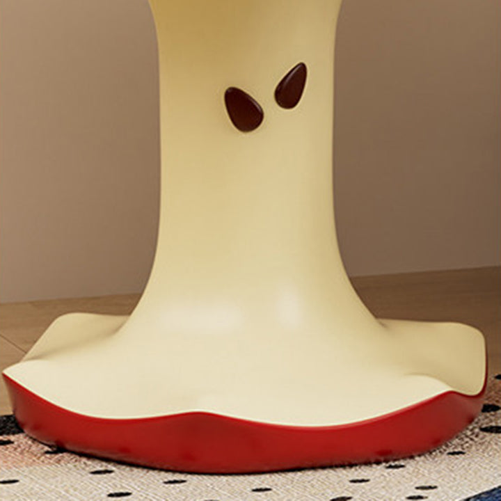 Contemporary Creative Resin Bitten Apple Decorative Happiness Side Table For Living Room