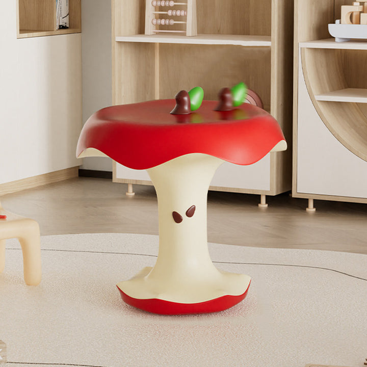 Contemporary Creative Resin Bitten Apple Decorative Happiness Side Table For Living Room