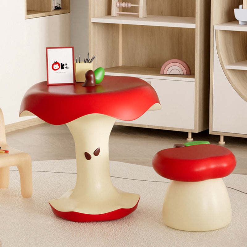 Contemporary Creative Resin Bitten Apple Decorative Happiness Side Table For Living Room