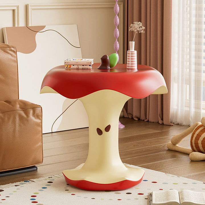 Contemporary Creative Resin Bitten Apple Decorative Happiness Side Table For Living Room
